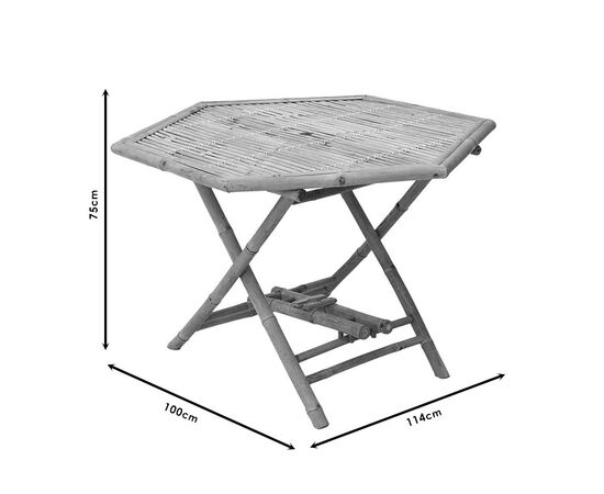 Τραπέζι Nando pakoworld πτυσσόμενο bamboo φυσικό 114x100x75εκ - ΤΡΑΠΕΖΙΑ ΕΞ. ΧΩΡΟΥ στο Milonadakis.gr