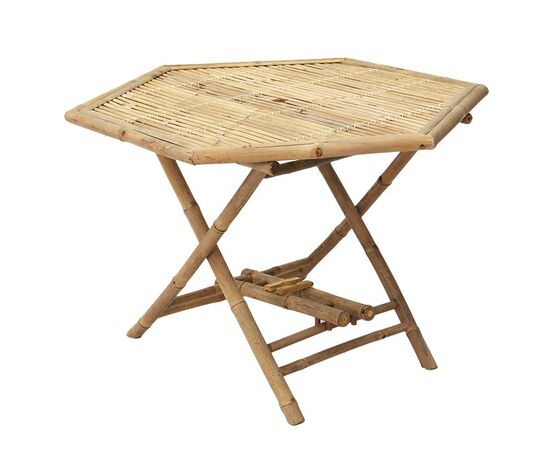 Τραπέζι Nando pakoworld πτυσσόμενο bamboo φυσικό 114x100x75εκ - ΤΡΑΠΕΖΙΑ ΕΞ. ΧΩΡΟΥ στο Milonadakis.gr