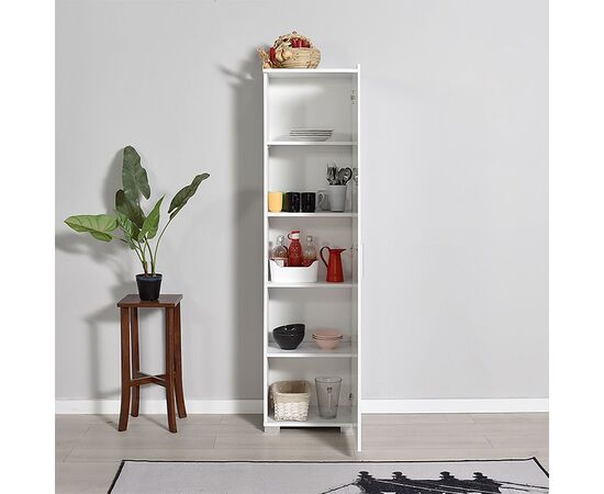 Ντουλάπι-στήλη Chad1 pakoworld λευκό gloss 45x32x169εκ - ΟΡΓΑΝΩΣΗ ΣΠΙΤΙΟΥ στο Milonadakis.gr