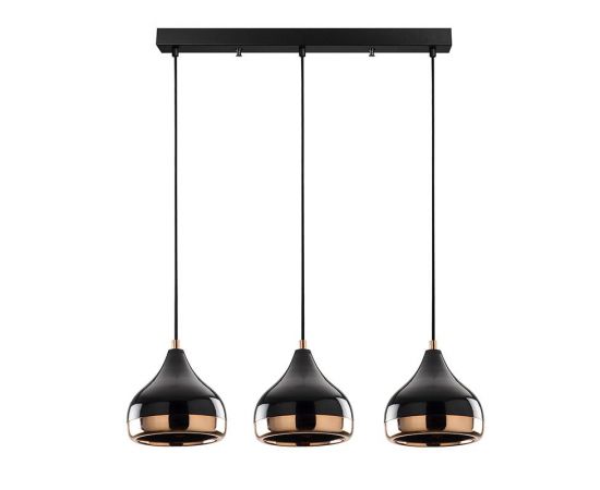 Φωτιστικό οροφής τρίφωτο Elprecious pakoworld E27 μαύρο-bronze 67x17x110εκ - ΦΩΤΙΣΤΙΚΑ ΟΡΟΦΗΣ στο Milonadakis.gr