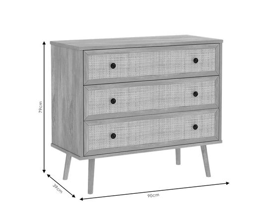 Συρταριέρα Oslo pakoworld 3ων συρταριών sonoma 90x39x79εκ - ΣΥΡΤΑΡΙΕΡΕΣ - ΤΟΥΑΛΕΤΕΣ στο Milonadakis.gr