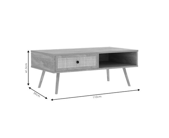 Τραπέζι σαλονιού Oslo pakoworld sonoma 110x59x41,5εκ - ΤΡΑΠΕΖΑΚΙΑ ΣΑΛΟΝΙΟΥ στο Milonadakis.gr