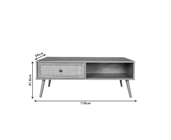 Τραπέζι σαλονιού Oslo pakoworld sonoma 110x59x41,5εκ - ΤΡΑΠΕΖΑΚΙΑ ΣΑΛΟΝΙΟΥ στο Milonadakis.gr