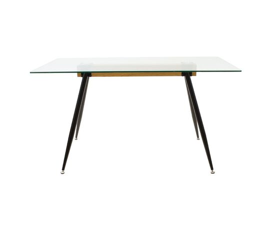 Τραπέζι Astrid pakoworld γυάλινο 10χιλ - πόδι μαύρο 140x80x75εκ - ΤΡΑΠΕΖΙΑ ΚΟΥΖΙΝΑΣ στο Milonadakis.gr