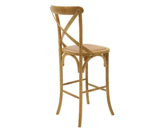 Σκαμπό μπαρ Reid pakoworld ξύλο sonoma-έδρα καφέ rattan - ΣΚΑΜΠΟ ΜΠΑΡ στο Milonadakis.gr