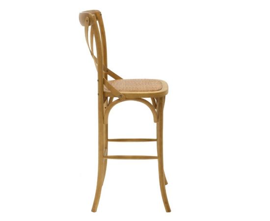 Σκαμπό μπαρ Reid pakoworld ξύλο sonoma-έδρα καφέ rattan - ΣΚΑΜΠΟ ΜΠΑΡ στο Milonadakis.gr