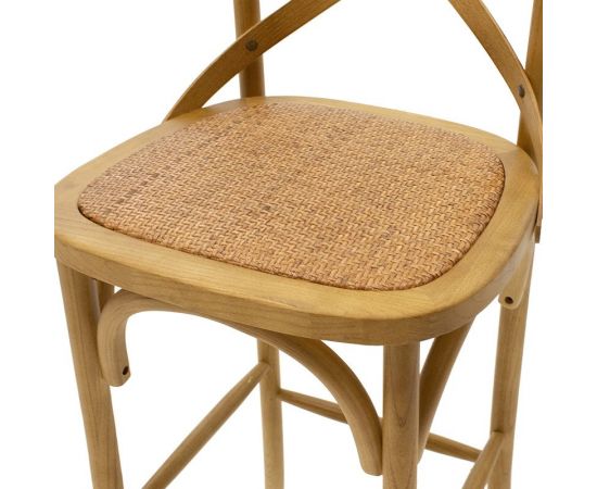 Σκαμπό μπαρ Reid pakoworld ξύλο sonoma-έδρα καφέ rattan - ΣΚΑΜΠΟ ΜΠΑΡ στο Milonadakis.gr
