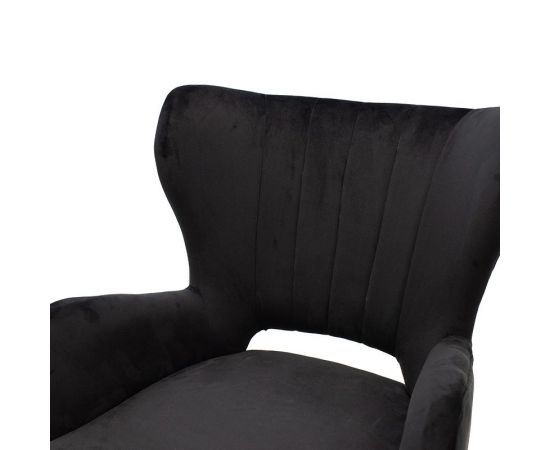 Πολυθρόνα - μπερζέρα Lark pakoworld βελούδο μαύρο 65x74x90εκ - ΚΑΡΕΚΛΕΣ - ΠΟΛΥΘΡΟΝΕΣ ΕΣ. στο Milonadakis.gr