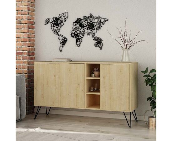 Μπουφές Clara pakoworld χρώμα light oak 142x35.5x83εκ - ΜΠΟΥΦΕΔΕΣ-ΚΟΝΣΟΛΕΣ στο Milonadakis.gr