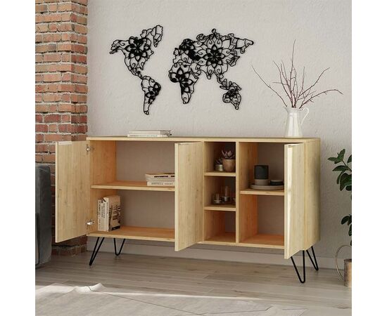 Μπουφές Clara pakoworld χρώμα light oak 142x35.5x83εκ - ΜΠΟΥΦΕΔΕΣ-ΚΟΝΣΟΛΕΣ στο Milonadakis.gr