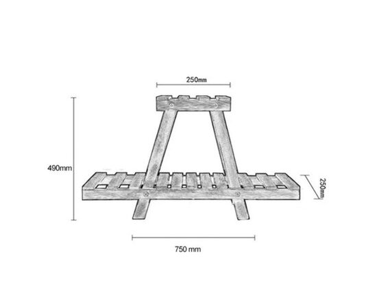 Ραφιέρα-σταντ φυτών Tisa pakoworld ξύλο καφέ 75x25x49εκ - ΟΡΓΑΝΩΣΗ ΣΠΙΤΙΟΥ στο Milonadakis.gr