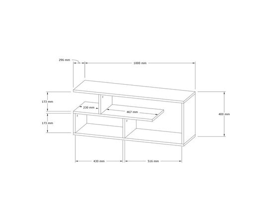 Έπιπλο τηλεόρασης Waldo pakoworld λευκό μελαμίνης 100x29,5x40εκ - ΕΠΙΠΛΑ ΤΗΛΕΟΡΑΣΗΣ στο Milonadakis.gr