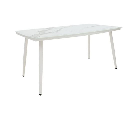Τραπέζι Zeren pakoworld μέταλλο λευκό-γυαλί 160x90x78εκ - ΤΡΑΠΕΖΙΑ ΕΞ. ΧΩΡΟΥ στο Milonadakis.gr