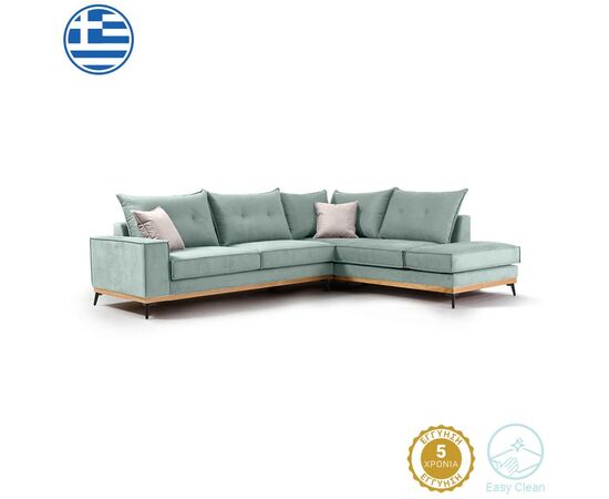 Γωνιακός καναπές αριστερή γωνία Luxury II pakoworld ύφασμα ciel-cream 290x235x95εκ - ΚΑΝΑΠΕΔΕΣ-ΣΑΛΟΝΙΑ στο Milonadakis.gr