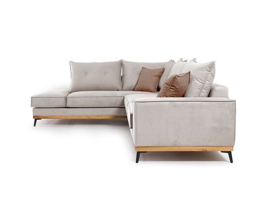 Γωνιακός καναπές δεξιά γωνία Luxury II pakoworld ύφασμα cream-mocha 290x235x95εκ - ΚΑΝΑΠΕΔΕΣ-ΣΑΛΟΝΙΑ στο Milonadakis.gr
