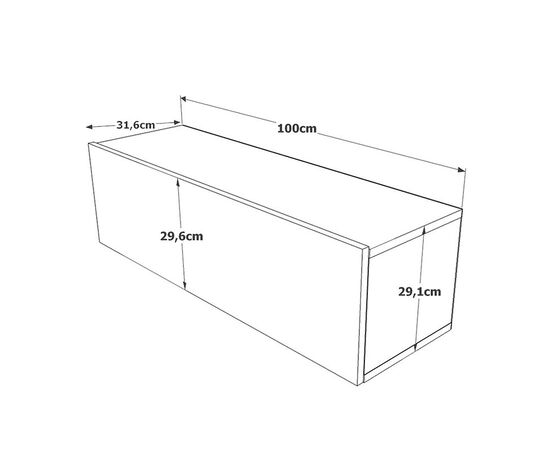Έπιπλο τηλεόρασης επιτοίχιο Serit pakoworld λευκό-oak 100x31,5x29,5εκ - ΕΠΙΠΛΑ ΤΗΛΕΟΡΑΣΗΣ στο Milonadakis.gr