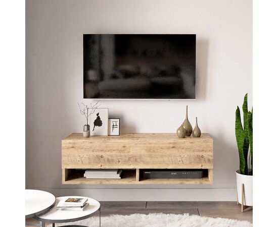 Έπιπλο τηλεόρασης επιτοίχιο Roscoe pakoworld oak 100x31,5x29,5εκ - ΕΠΙΠΛΑ ΤΗΛΕΟΡΑΣΗΣ στο Milonadakis.gr