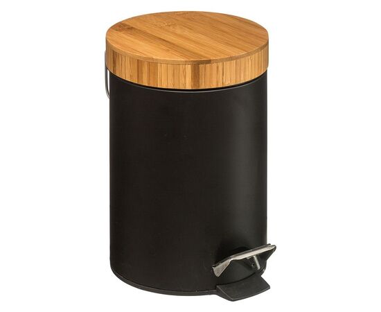 Κάδος απορριμμάτων 3L Dustbin pakoworld μέταλλο-pp μαύρο-oak - ΟΡΓΑΝΩΣΗ ΣΠΙΤΙΟΥ στο Milonadakis.gr