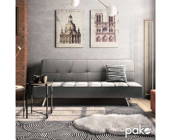Καναπές-κρεβάτι Travis pakoworld 3θέσιος ύφασμα γκρι 175x83x74εκ - ΚΑΝΑΠΕΔΕΣ-ΣΑΛΟΝΙΑ στο Milonadakis.gr