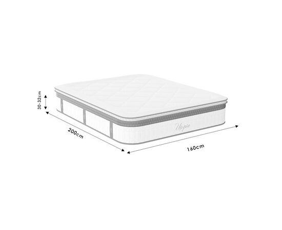 Στρώμα Utopia pakoworld pocket spring με ανώστρωμα aloe vera 30-32cm 160x200εκ - POCKET SPRING στο Milonadakis.gr