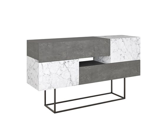 Μπουφές Roberta pakoworld γκρι antique-λευκό μαρμάρου 145x40x82εκ - ΜΠΟΥΦΕΔΕΣ-ΚΟΝΣΟΛΕΣ στο Milonadakis.gr