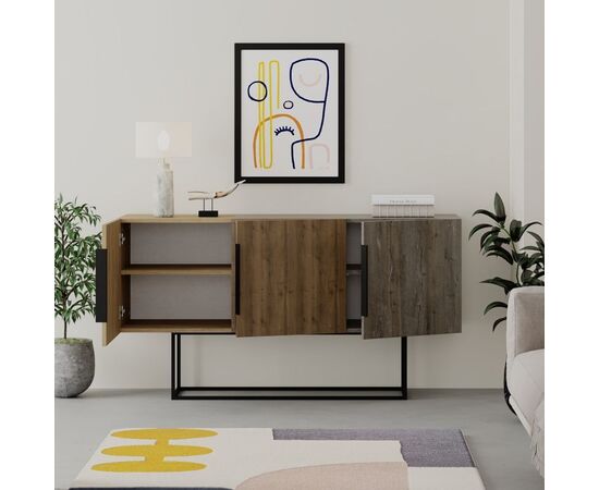 Μπουφές Estella pakoworld φυσικό-καρυδί 150x42x79.5εκ - ΜΠΟΥΦΕΔΕΣ-ΚΟΝΣΟΛΕΣ στο Milonadakis.gr