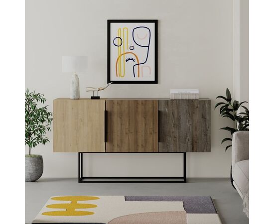 Μπουφές Estella pakoworld φυσικό-καρυδί 150x42x79.5εκ - ΜΠΟΥΦΕΔΕΣ-ΚΟΝΣΟΛΕΣ στο Milonadakis.gr
