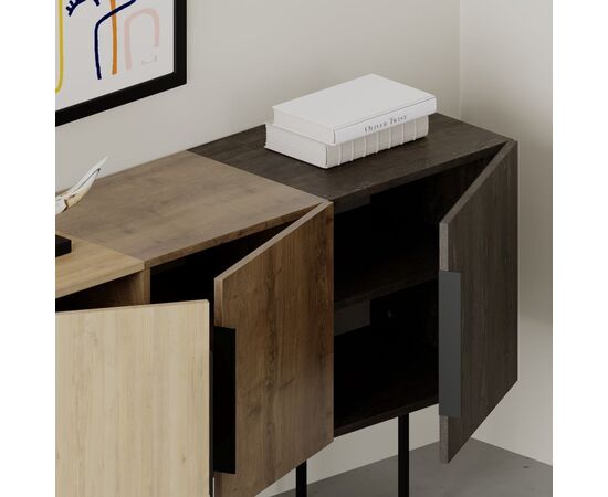 Μπουφές Estella pakoworld φυσικό-καρυδί 150x42x79.5εκ - ΜΠΟΥΦΕΔΕΣ-ΚΟΝΣΟΛΕΣ στο Milonadakis.gr