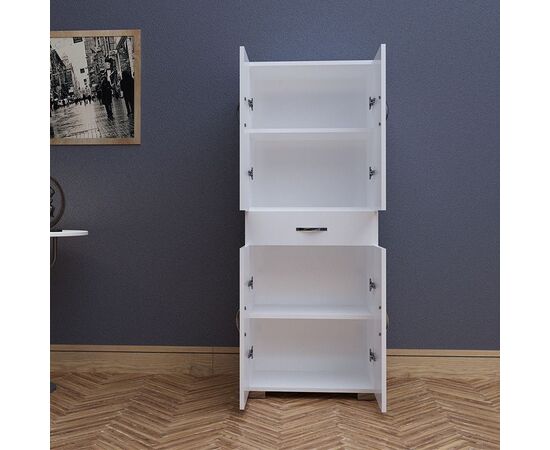 Ντουλάπα-στήλη Milou pakoworld λευκό 59x34.5x140εκ - ΟΡΓΑΝΩΣΗ ΣΠΙΤΙΟΥ στο Milonadakis.gr