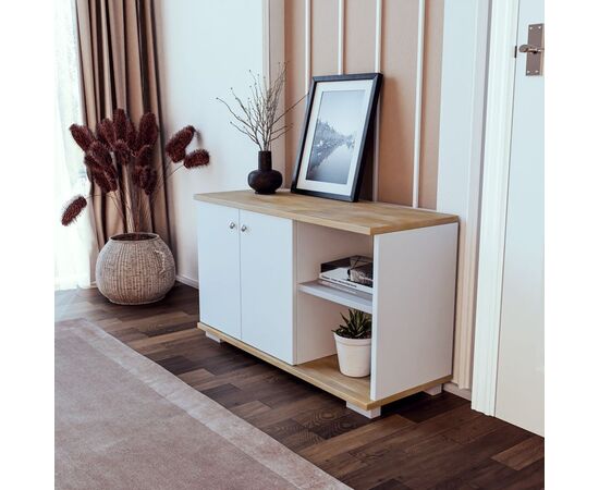 Έπιπλο εισόδου Deril pakoworld λευκό-sonoma 90x33x52.5εκ - ΝΤΟΥΛΑΠΙΑ - ΠΑΠΟΥΤΣΟΘΗΚΕΣ στο Milonadakis.gr