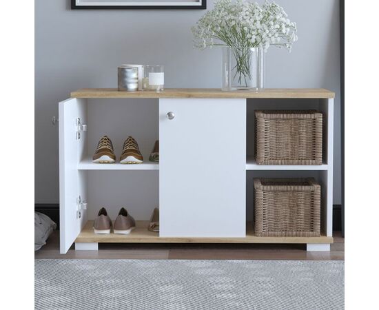 Έπιπλο εισόδου Deril pakoworld λευκό-sonoma 90x33x52.5εκ - ΝΤΟΥΛΑΠΙΑ - ΠΑΠΟΥΤΣΟΘΗΚΕΣ στο Milonadakis.gr