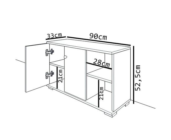 Έπιπλο εισόδου Deril pakoworld λευκό-sonoma 90x33x52.5εκ - ΝΤΟΥΛΑΠΙΑ - ΠΑΠΟΥΤΣΟΘΗΚΕΣ στο Milonadakis.gr