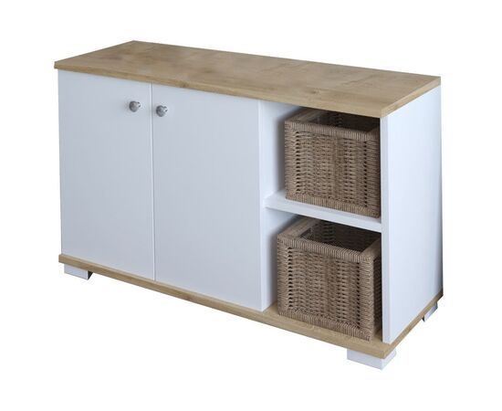 Έπιπλο εισόδου Deril pakoworld λευκό-sonoma 90x33x52.5εκ - ΝΤΟΥΛΑΠΙΑ - ΠΑΠΟΥΤΣΟΘΗΚΕΣ στο Milonadakis.gr