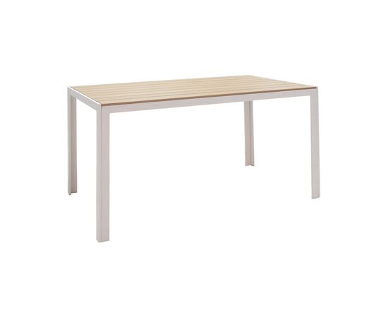 Τραπεζαρία Zacreta-Nares σετ 5τεμ pakoworld λευκό-φυσικό 140x80x72.5εκ - ΣΕΤ ΤΡΑΠΕΖΑΡΙΕΣ στο Milonadakis.gr