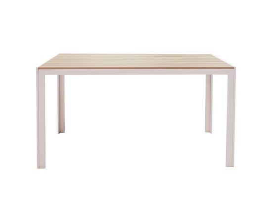 Τραπεζαρία Zacreta-Nares σετ 5τεμ pakoworld λευκό-φυσικό 140x80x72.5εκ - ΣΕΤ ΤΡΑΠΕΖΑΡΙΕΣ στο Milonadakis.gr