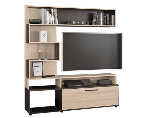 Σύνθετο σαλονιού Jasper pakoworld wenge-φυσικό 151.5x37.5x169.5εκ - ΣΥΝΘΕΣΕΙΣ ΣΑΛΟΝΙΟΥ στο Milonadakis.gr