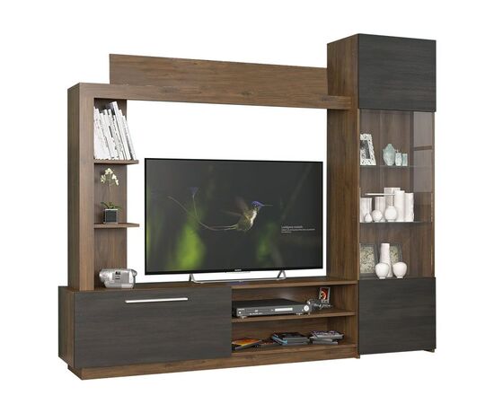 Σύνθετο σαλονιού June pakoworld καρυδί-wenge 204x35x177εκ - ΣΥΝΘΕΣΕΙΣ ΣΑΛΟΝΙΟΥ στο Milonadakis.gr