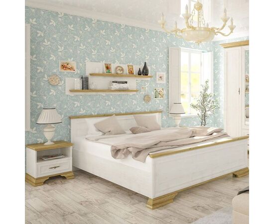 Κομοδίνο Jaden pakoworld golden oak-λευκό antique 49x41x47εκ - ΚΟΜΟΔΙΝΑ στο Milonadakis.gr