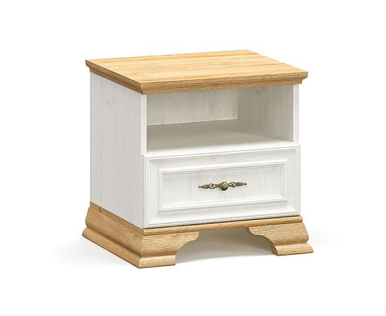 Κομοδίνο Jaden pakoworld golden oak-λευκό antique 49x41x47εκ - ΚΟΜΟΔΙΝΑ στο Milonadakis.gr