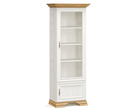 Βιτρίνα Jaden pakoworld golden oak-λευκό antique 70,5x43x197,5εκ - ΒΙΤΡΙΝΕΣ στο Milonadakis.gr