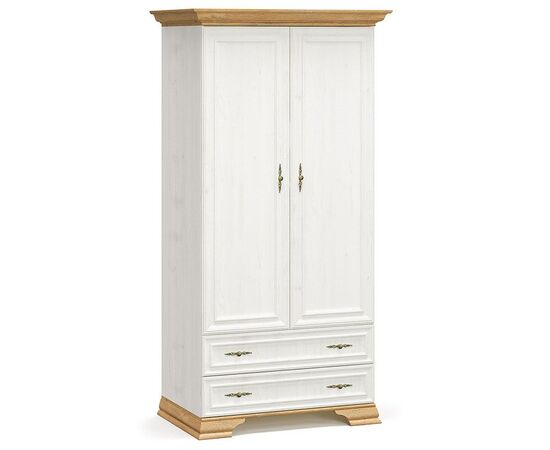 Ντουλάπα Jaden pakoworld δίφυλλη golden oak-λευκό antique 101x62x197,5εκ - ΝΤΟΥΛΑΠΕΣ στο Milonadakis.gr