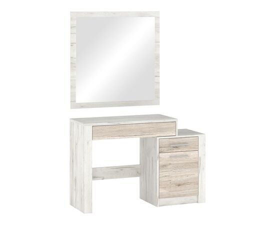 Τουαλέτα-καθρέπτης Neruda pakoworld λευκό antique-oak 114,5x39,5x76εκ - ΣΥΡΤΑΡΙΕΡΕΣ - ΤΟΥΑΛΕΤΕΣ στο Milonadakis.gr