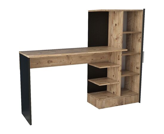 Γραφείο-ραφιέρα Kary pakoworld μαύρο-oak 152,5x40x120εκ - ΓΡΑΦΕΙΑ στο Milonadakis.gr