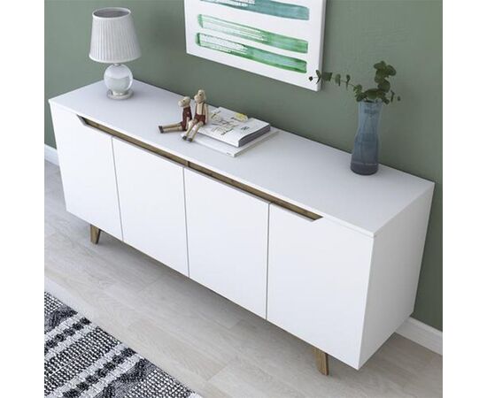 Μπουφές Rafaelo pakoworld λευκό-καρυδί 180x45x78,5εκ - ΜΠΟΥΦΕΔΕΣ-ΚΟΝΣΟΛΕΣ στο Milonadakis.gr