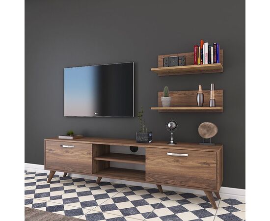 Σύνθετο σαλονιού Jasmine pakoworld καρυδί 180x35x48.5εκ - ΣΥΝΘΕΣΕΙΣ ΣΑΛΟΝΙΟΥ στο Milonadakis.gr