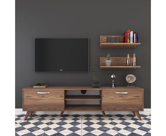 Σύνθετο σαλονιού Jasmine pakoworld καρυδί 180x35x48.5εκ - ΣΥΝΘΕΣΕΙΣ ΣΑΛΟΝΙΟΥ στο Milonadakis.gr