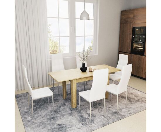Τραπέζι Quiin pakoworld επεκτεινόμενο sonoma 120-164x70x73.5εκ - ΤΡΑΠΕΖΙΑ ΚΟΥΖΙΝΑΣ στο Milonadakis.gr