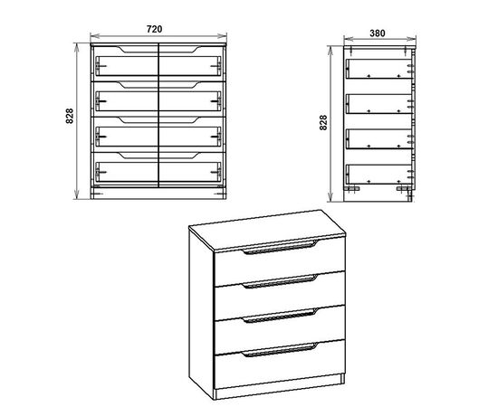 Συρταριέρα Azenor pakoworld 4ων συρταριών λευκό 72x38x83εκ - ΣΥΡΤΑΡΙΕΡΕΣ - ΤΟΥΑΛΕΤΕΣ στο Milonadakis.gr