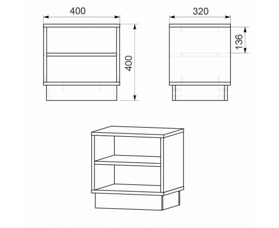 Κομοδίνο Mason pakoworld λευκό 40x32x40εκ - ΚΟΜΟΔΙΝΑ στο Milonadakis.gr