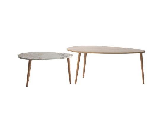 Τραπέζι σαλονιού Monty pakoworld oak-μπεζ μαρμάρου 116x46x46εκ - ΤΡΑΠΕΖΑΚΙΑ ΣΑΛΟΝΙΟΥ στο Milonadakis.gr